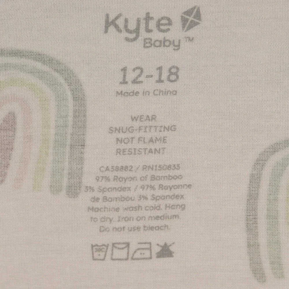 EUC Kyte Baby Green Rainbow Footie Size 6M-12M - Picture 9 of 9